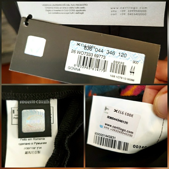 Authentic NWT Just Cavalli Tulle Trim Pencil Skirt - Picture 8 of 10